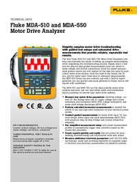 Thumbnail of document Data Sheet - MDA-510 Series Motor Drive Analyzer